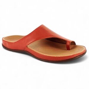 Strive Capri Leather Sandals In Orange